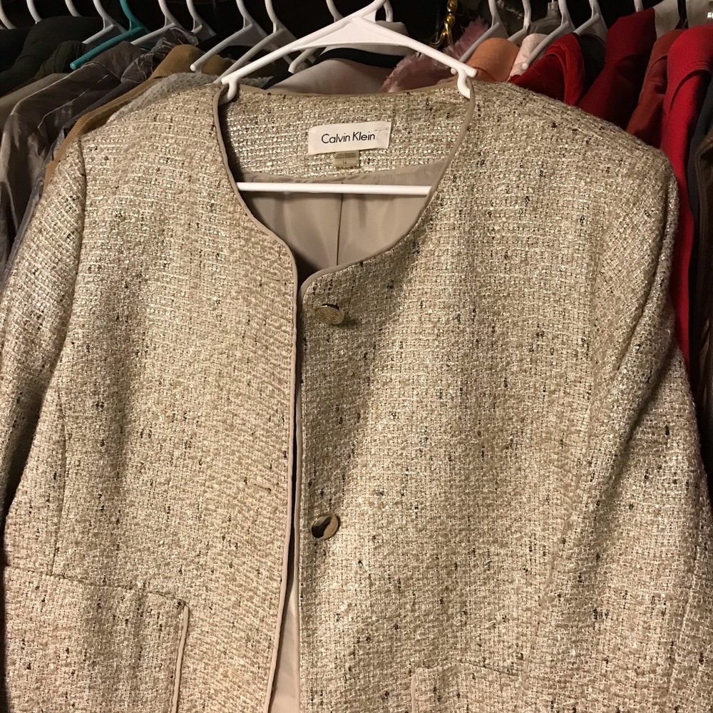 Calvin Klein Patch Pockets Three Buttons Jacket S… - image 3